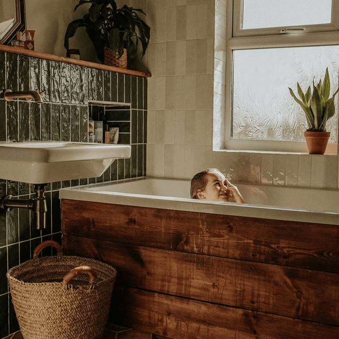 Zellij Tiles | Brick Tile | Botanical Green Tiles| Moroccan Handmade Style Tile | 6.5cm x 20cm FULL TILE SAMPLE