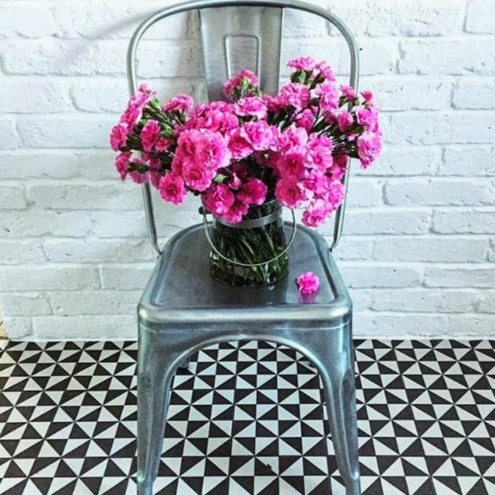 Sloane Square Diamond Tile | Black & White | Victorian Tiles | Wall & Floor Tiles | 25cm x 25cm FULL TILE SAMPLE