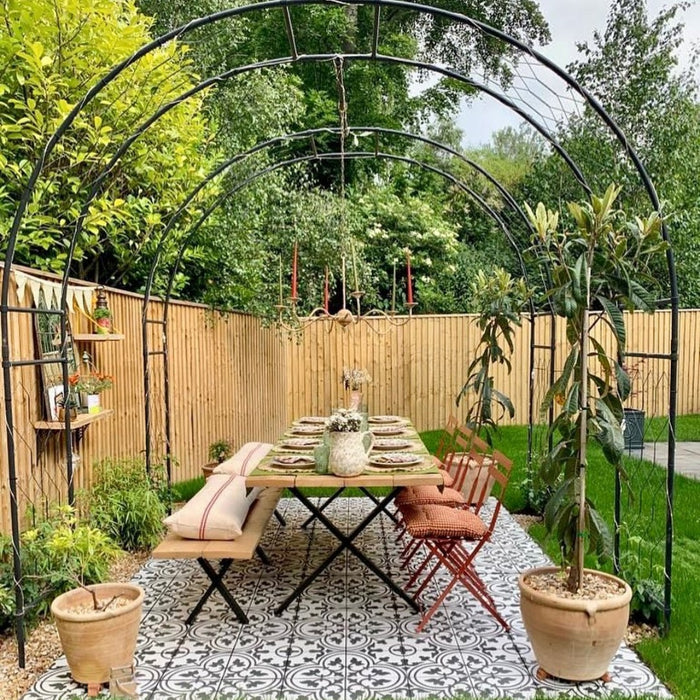 Paris Vintage White  Moroccan Victorian Outdoor Tiles 25cm x 25cm FULL TILE SAMPLE