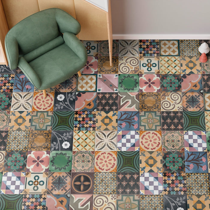 Cabana Patchwork Cuban Moroccan Tiles 20cm x 20cm