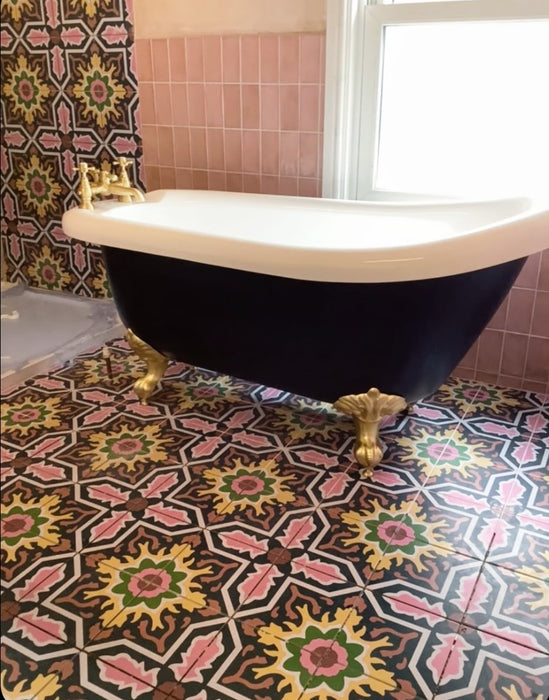 Cotswolds Rustic Pink Dust Rustic Gloss Wall Tiles 7.5 X 15cm FULL TILE SAMPLE