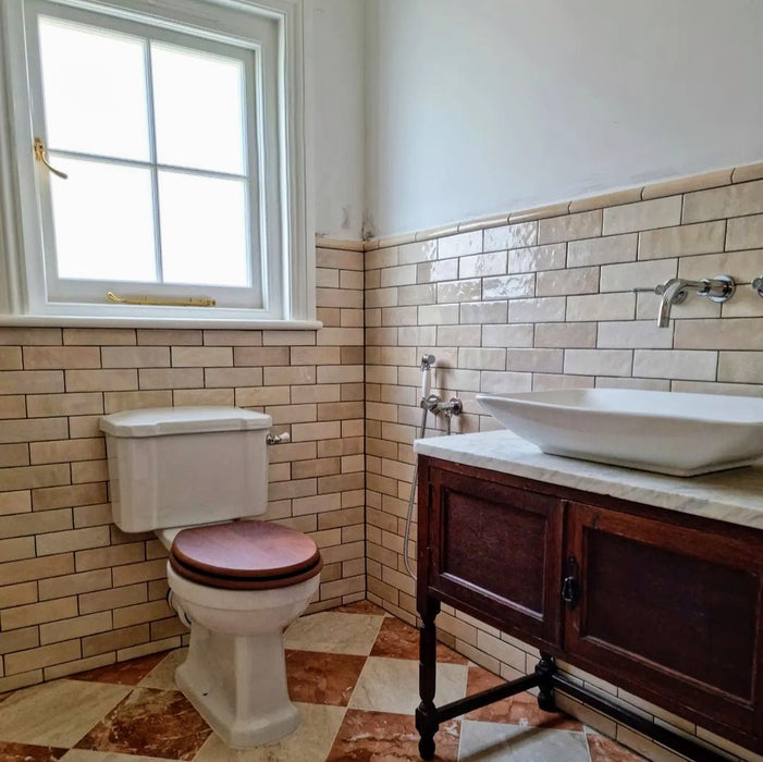 Zellij Brick Bone Moroccan Handmade Style 6.5cm x 20cm FULL TILE SAMPLE