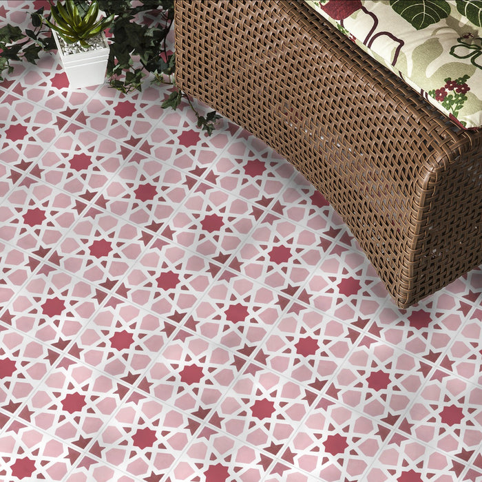 Cabana Tunas Star | Pink | 20cm x 20cm | Wall & Floor Tiles