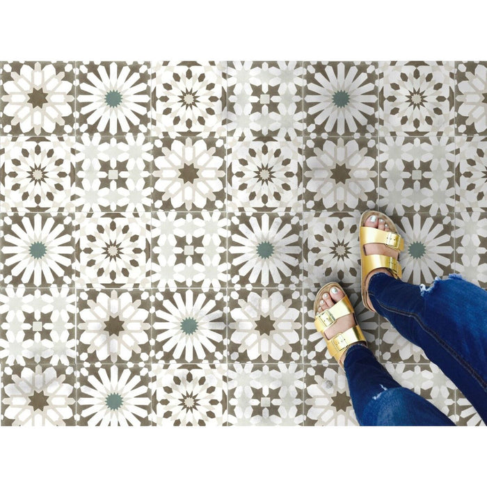 Soukaina Bronze B Pattern Moroccan Wall & Floor Tiles 20 x 20cm