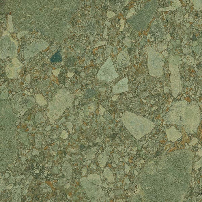 Terrace Terrazzo Green 60cm x 60cm (cut piece 15cm x 30cm approx) CUT TILE SAMPLE