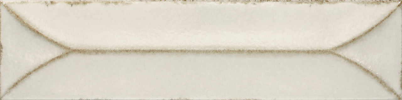 FULL TILE SAMPLE Kutani DECOR Vanilla Porcelain Wall Tiles Tiles 9.1cm x 37.5cm