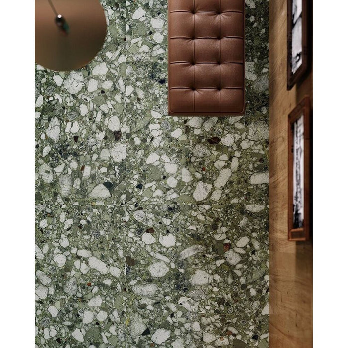 Venetian Emerald Matt| Terrazzo Tile | Green Tiles | 60cm x 120cm