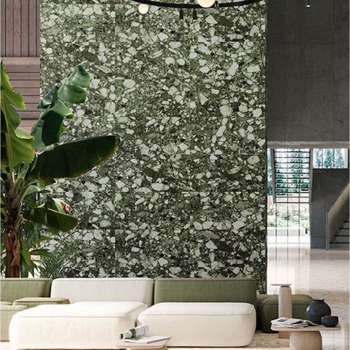 Venetian Emerald Matt| Terrazzo Tile | Green Tiles | 60cm x 120cm