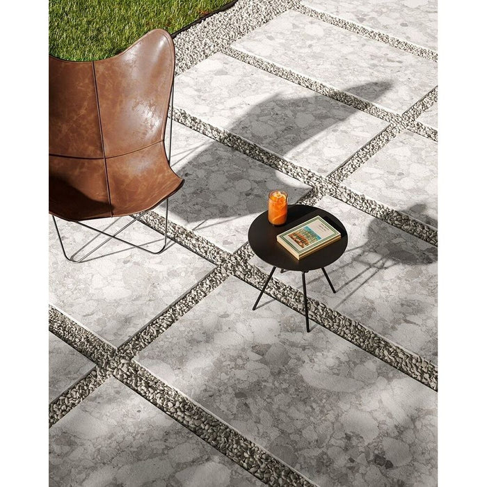 Venetian Polished Grey | Terrazzo Tile | 60cm x 120cm