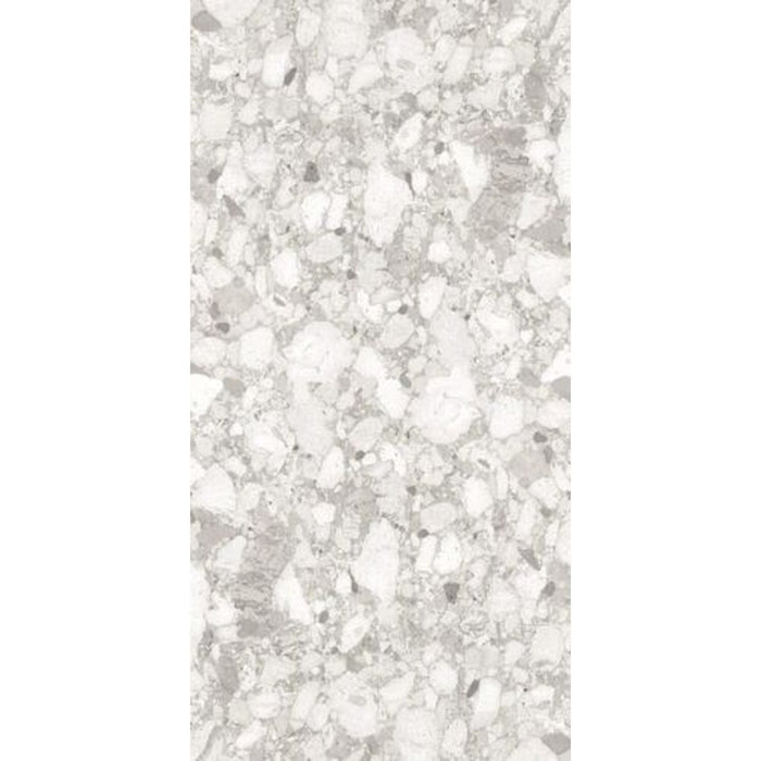 Venetian Polished Grey | Terrazzo Tile | 60cm x 120cm CUT TILE SAMPLE