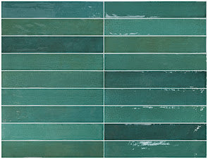 Belem Verde Green | Porcelain | Artisanal Wall Tiles| 5cm x 30cm