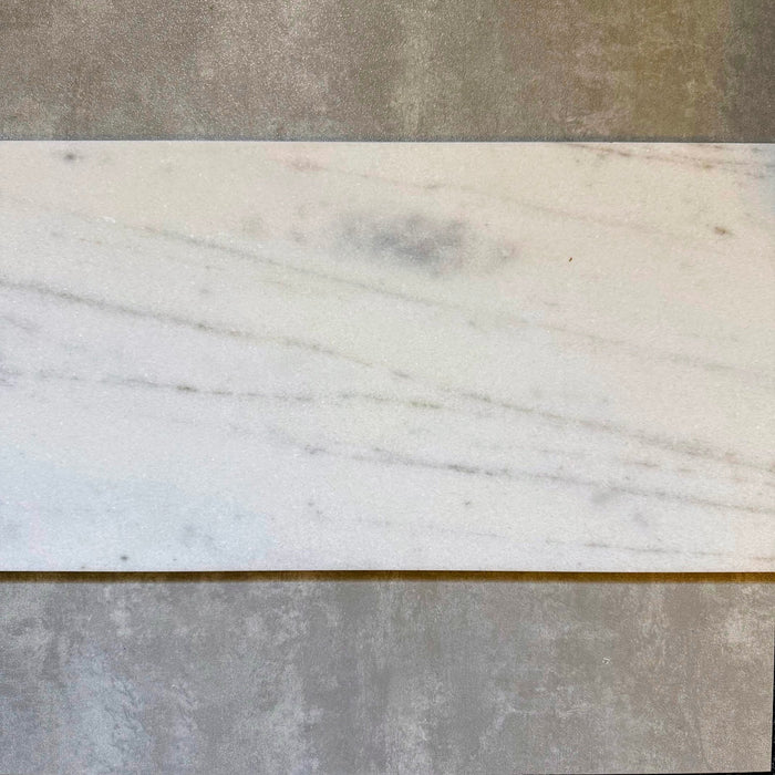 CUT TILE SAMPLE | Fitzrovia Honed White Marble | 30.5cm x 61cm
