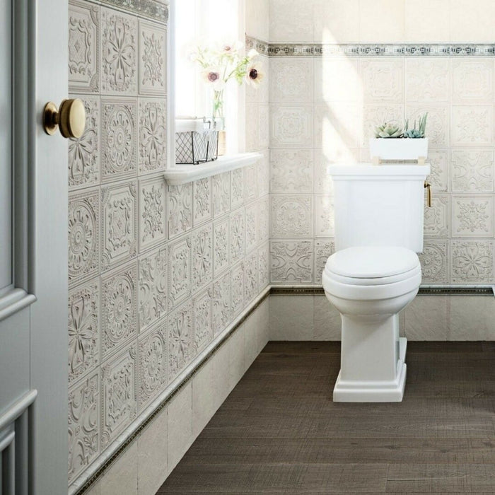 Regent Tin White Embossed Wall Panel Tiles FULL TILE SAMPLE