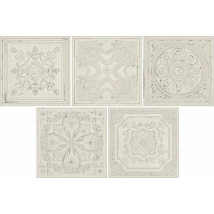 Regent Tin White Embossed Wall Panel Tiles FULL TILE SAMPLE