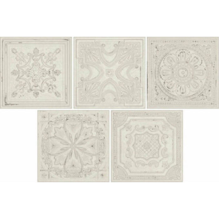 Css Embose Tiles Regent Tin White Embossed Wall Panel Tiles FULL TILE SAMPLE β Artisan ...
