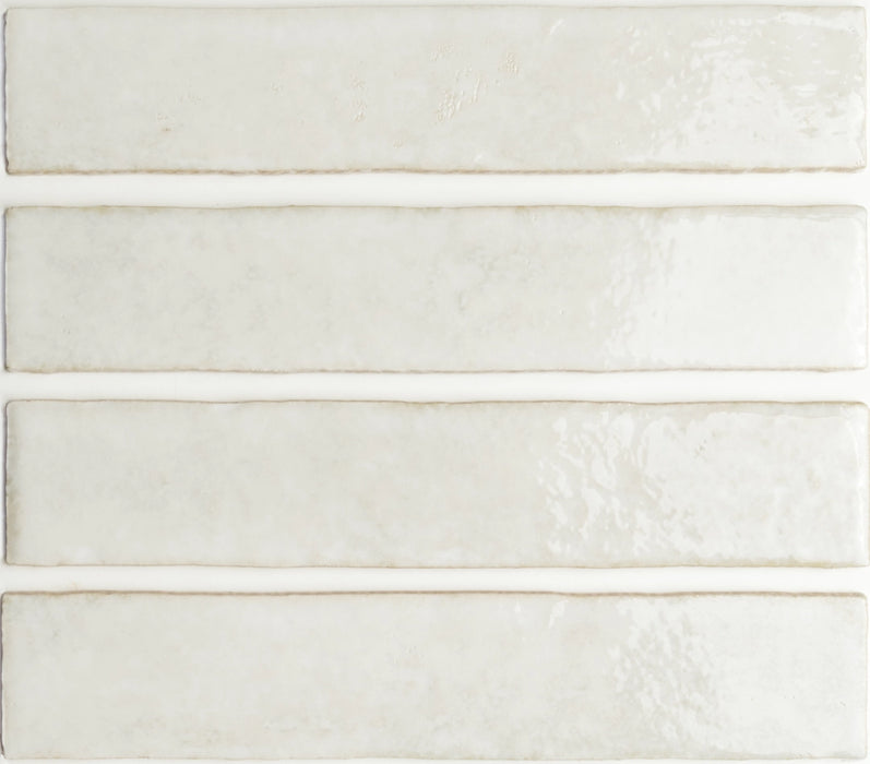 Elazar Brick Tile | Blanco | Wall Tile | 5cm x 25cm