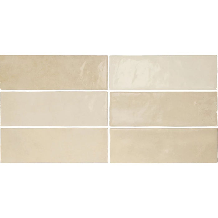 Zellij Brick Bone Moroccan Handmade Style 6.5cm x 20cm FULL TILE SAMPLE