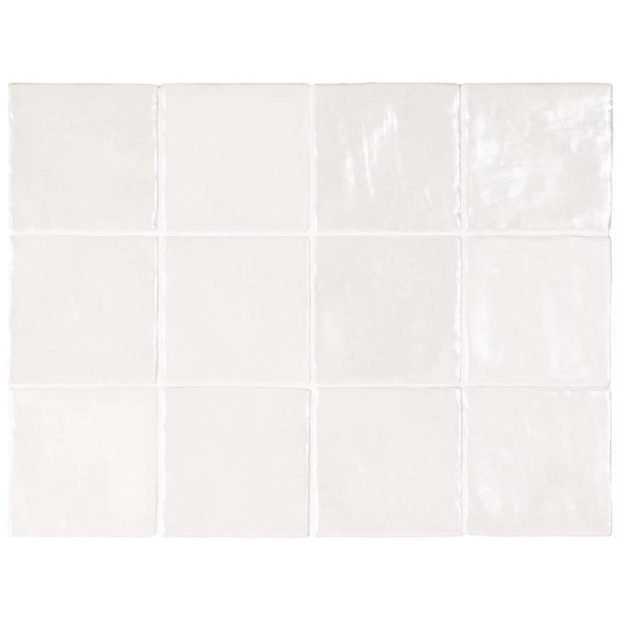 Zellij Square Oyster | Moroccan Tile | Handmade style | 10cm x 10cm | Wall Tile